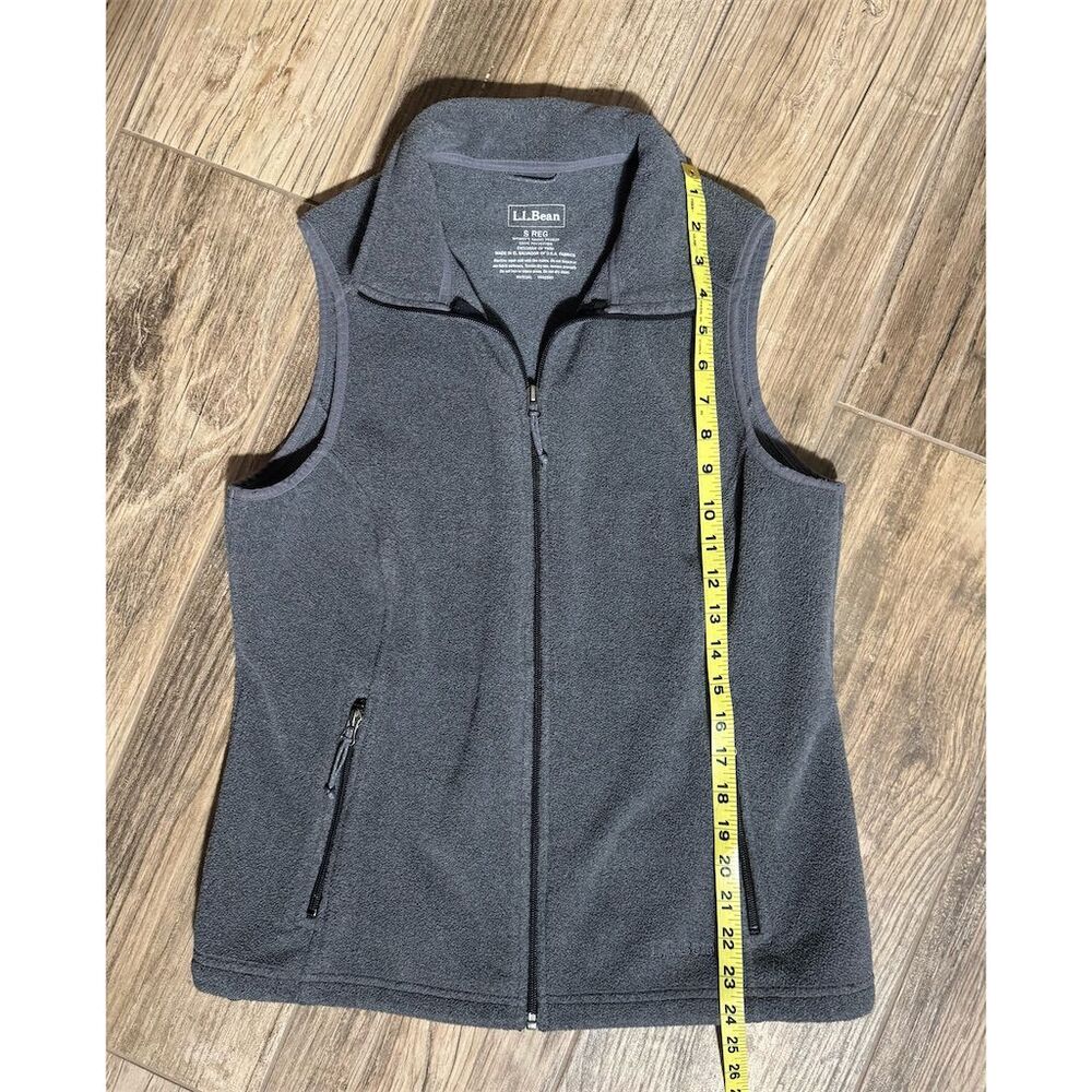 L.L.Bean Women's Fleece Vest Size S Charcoal Gray Casual Sleeveless - Picture 8 of 10